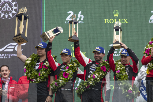 Podium for TOYOTA GAZOO Racing in Le Mans thriller image